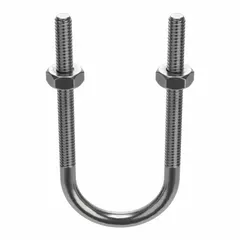 This stainless steel U-bolt is designed for securing 1 in pipe, tubing, or conduit to structural supports. It features a 1/4"-20 thread size and a 3 7/16 in inside height. Commonly used in industrial piping systems for plumbing, HVAC, and material handling applications.