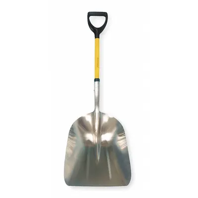 AMPCO Square Point Scoop Shovel: Square Point, Aluminum-Bronze Alloy, 14 in Blade Wd - Standard Scoop Shovels