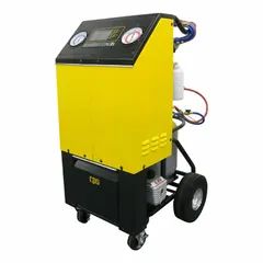 The CPS FA1000 is a heavy-duty AC recovery and recycling machine designed for R-134a refrigerant. It features a 50 lb tank capacity and complies with SAE J2788 and J2911 standards. Suitable for servicing vehicle HVAC systems.