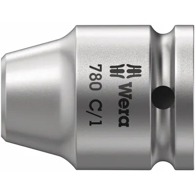 WERA TOOLS Ratchet Adapter: 1/2 in Drive Size, 1/4 in Drive Ratchets, 1 1/4 in Overall Lg - Ratchet Adapters