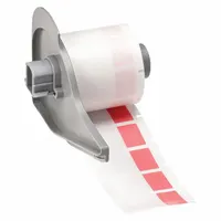 Wraparound Label: 1 1/2 in x 3/4 in, 3/4 in, Vinyl, Red (Matte), For 10 AWG to 4 AWG Wire Gauge (MPN M7-30-427-RD)