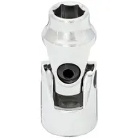 WESTWARD Flex Socket: 3/8 in Drive Size, 11 mm Socket Size, 6-Point, Std, Chrome, Tether Ready