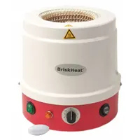 This metal-housed heating mantle with built-in magnetic stirrer is designed for use with 250 mL bottom flasks. It features a plastic mantle material, a maximum temperature of 450°C, and a maximum wattage of 165 W. A controller is included and required for operation. Typical applications include controlled heating and stirring in laboratory settings such as chemical synthesis, distillation, and reflux
