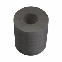 Ring-style ceramic magnet with 1 15/64 in outside diameter and 0.43 in thickness. Provides 0.75 lbf maximum pull force. Suitable for holding, positioning, and light-duty fixturing applications where through-hole mounting is required.