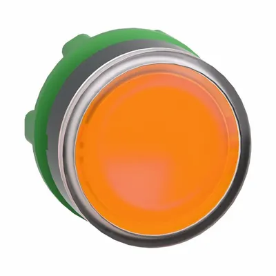 SCHNEIDER Flush Push Button: 22 mm Mounting Size, Non-Metallic - Illuminated Flush-Mount Push-Button Operators