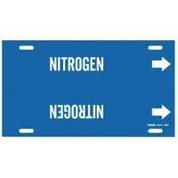 Pipe Marker: Nitrogen, Blue, White, Fits 8 to 9 7/8 in Pipe O.D., 1 Pipe Markers, With Arrows (MPN 4100-G)