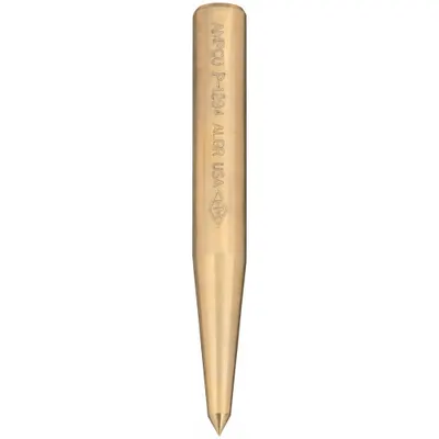 AMPCO Center Punch: Non-Sparking, 19/64 in Tip Size, Round, 11/16 in Shank Dia - Non-Sparking Centering Punches
