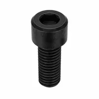This inch-system socket head cap screw has a 1/2"-13 thread size, 1 1/4" length, and right-hand thread direction. Made from alloy steel with a black oxide finish, it features a 3/8" drive size. Supplied in a 50-piece pack. Commonly used for clamping and securing components in machinery and industrial equipment