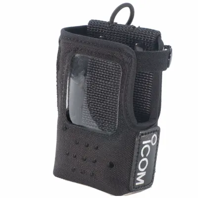 ICOM Case with Fixed Belt Clip: Fits Icom, For F52D/F62D/M85 Series, Black, Nylon - ICOM-Compatible Carrying Accessories