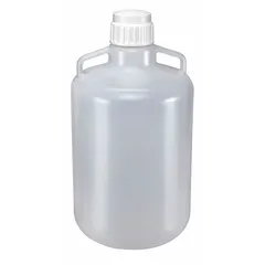 APPROVED VENDOR Round Carboy, 20 L, Autoclavable, 83 mm Screw Closure, Colorless