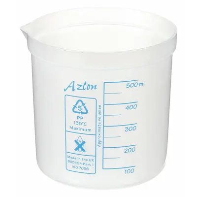 OEM Square Ratio Beaker: Low Form - Low Form Plastic Beakers Without Handles