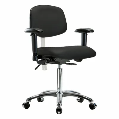 OEM Vinyl Cleanroom Chair with Arms - Vinyl Cleanroom Chairs