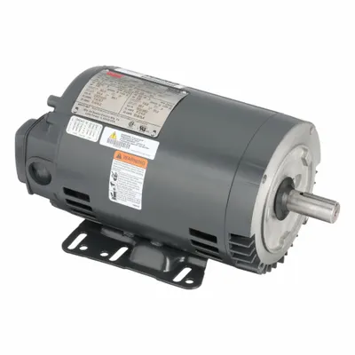 Dayton General Purpose Motor: C-Face/Rigid Base Mount, Totally Enclosed Fan Cooled - C-Face with Rigid Base 3-Phase General Purpose AC Motors