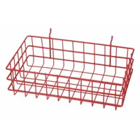 MARLIN STEEL WIRE PRODUCTS Storage Basket: Display Basket, Steel, Powder Coated, Red (MPN 923-05)