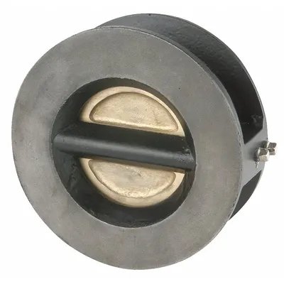 SSI Double Disc Check Valve: Double Disc, Inline Valve Body, 8 in Pipe Size - Stainless Steel Double-Door Wafer Check Valves