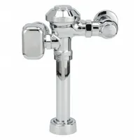 This ZURN automatic flush valve is an exposed model with a top spud location, designed for commercial toilet applications. It provides a 1.6 gallons per flush (gpf) flush volume and is hardwired for reliable operation. The valve has an 11-1/2 inch rough-in and is suitable for high-traffic restroom installations