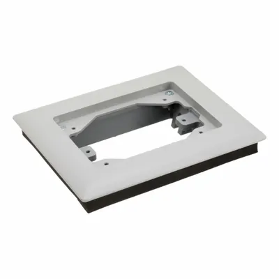 HUBBELL WIRING DEVICE-KELLEMS Carpet Flange: Rectangular, PVC, Hubbell, PFBRG1 - Flanges and Trim Rings for Floor Boxes