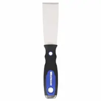 WESTWARD Putty Knife: Bld. Mat. Stainless Steel, Hdl. Mat. Polypropylene/TPR/Steel, Stiff