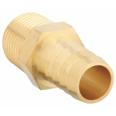 OEM Barbed Hose Fitting: For 5/8 in Hose I.D - Brass Multipurpose (Air, Water, Chemical) Rigid Barbed Hose Fittings