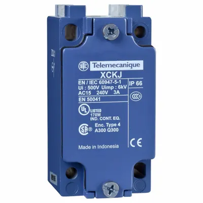 TELEMECANIQUE SENSORS Limit Switch Body: EN50041 Body, 2 Mounting Holes, 1NO/1NC - Body & Receptacle Assemblies for Limit Switches