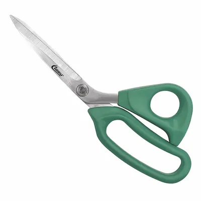 CLAUSS Shears: Right-Hand, 9 in Overall Lg, Straight, Stainless Steel, Pointed - Offset Plastic-Handle Scissors