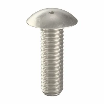 TAMPER-PRUF-SCREW Tamper Resistant Screw: 3/8"-16 Thread Size, 1 1/4 in Lg, Stainless Steel - Truss Head Tamper-Resistant Machine Screws