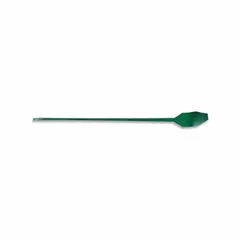 This fork and nipping bar has a 59-inch overall length and a curved paddle end. It is used for aligning and positioning railroad rails during track maintenance and construction, providing leverage for precise adjustment.