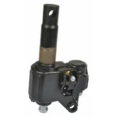 This steel hydraulic pump with a black finish is a replacement part for pallet jacks, compatible with models 2ZE58 and 490Z07. It provides the hydraulic force necessary for lifting and moving palletized loads in warehouses and industrial facilities.