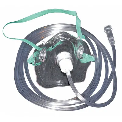 MEDSOURCE Aerosol Mask: 6 lpm Flow Rate - Max, 4 lpm Flow Rate - Min, PVC - Aerosol Masks