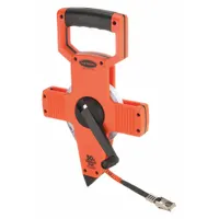 KESON Long Tape Measure: Manual, OTR-18-50, SAE, 50 ft, 1/8 in, Plastic, Nonmagnetic Single Hook Tip
