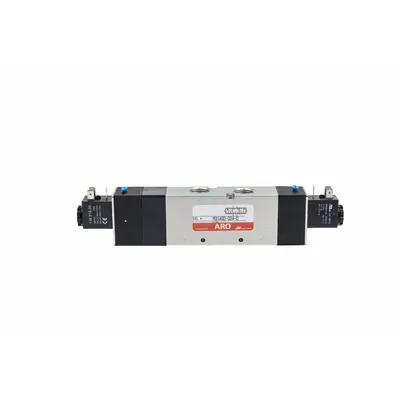 ARO Solenoid Air Control Valve: MaxAir, Four-Way / Three-Position, 24V DC, 1/2 in Female NPT - ARO MaxAir Series Solenoid-Operated Inline Air Control Valves