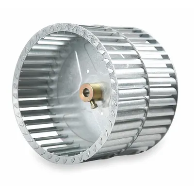 REVCOR Blower Wheel: Forward-Curved, 6 5/16 in Dia, 7 7/8 in W, CW Hub End, Aluminum Wheel - Dual-Inlet Forward-Curved Blower Wheels