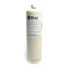 This calibration gas mixture contains 100 ppm isobutylene in an air background, supplied in a 34 L cylinder with a CGA 600 fitting. It provides ±2% accuracy for verifying and calibrating portable gas detectors used in safety monitoring applications.
