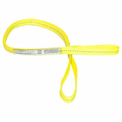 STREN-FLEX Web Sling: Type 3, Polyester, 14 ft Sling Lg, 8 in Eye Lg - High-Visibility Polyester Flat-Eye Web Slings