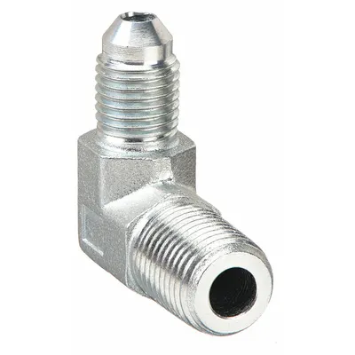 ADAPTALL Hydraulic Hose Adapter: 3/8 in x 3/8 in Fitting Size, Male x Male, NPT x NPT - NPT-to-NPT Steel Hydraulic Hose Adapters