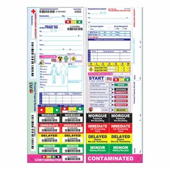 All Risk Triage Tag for emergency triage, sold in a 50-pack. Used to rapidly assess and categorize patients during disaster response, supporting first responders in prioritizing care and managing mass-casualty incidents.