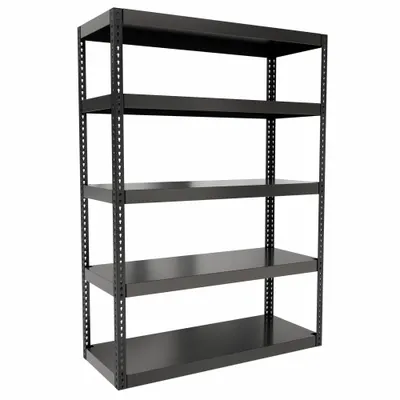 HALLOWELL Boltless Shelving: Standalone, Extra-Heavy-Duty, 60 in x 24 in, 84 in Overall Ht - Extra-Heavy-Duty Solid Steel Decking Boltless Shelving