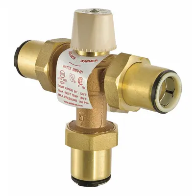 WATTS LFMMV-M1-QC Point-of-Use Thermostatic Mixing Valve, 1 in Connections - Point-of-Use Mixing Valves