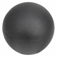 This ball knob features a 1.38 in diameter plastic body with a steel threaded insert. The 1/2"-13 thread allows for manual tightening and adjustment on machinery, equipment panels, and clamping mechanisms.