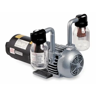 GAST Compressor/Vacuum Pump: 1 hp, 1 Phase, 115/230V AC, 17 cfm - Rotary Vane Compressor/Vacuum Pumps with Motors
