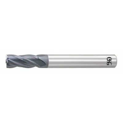 OSG Square End Mill: Carbide, WXL Coated, 4 Flute, 3/8" Mill Dia, 1" LOC - Carbide Square End Mills for Hardened Materials
