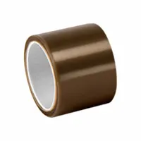This PTFE slick surface tape is constructed from a silicone and polytetrafluoroethylene film in gray. It measures 2 inches wide by 5 yards long with a 3.5 mil thickness. The tape provides a low-friction release surface suitable for chute linings and heat-sealing applications in industrial packaging and processing lines