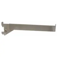 ECONOCO Straight Arm: Single, 2 in Slot Spacing, 1 in Slot Lg, 1/4 in x 12 in x 3 in, Satin-Chrome (MPN RR/12-SC)