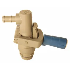 This polyurethane coupling is used as a dispense coupler for Diesel Exhaust Fluid (DEF) systems. It features a 3/4 in hose barb connection for secure fluid transfer in DEF dispensing equipment. Compatible with manufacturer model number 33115-S2A.