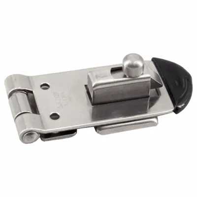 SUGATSUNE Locking Hasp, Stainless Steel, 7/8 in Ht, 5/8 in Lg, 2 in Wd - Locking Hasps
