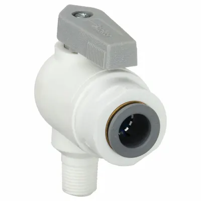Parker LFPP6VME2 Polypropylene Angle-Body Ball Valve - Angle-Body Polypropylene Ball Valves