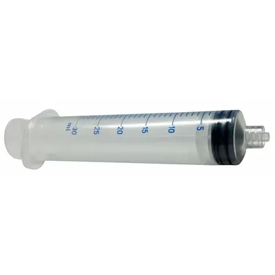 HENKE-JECT 3-Part Disposable Syringe: 30 mL Capacity - mL, Luer Lock, Polypropylene - Luer Lock Syringes