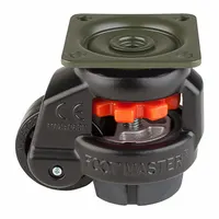 FOOT MASTER Plate Caster: Nylon Tread, 42 mm Wheel Dia, 71 mm Mounting Ht, 132 lb Load Capacity (MPN GD-40-F-NYN-FBL)