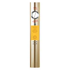 Battery-powered door alarm with a mortise cylinder and aluminum body. Produces an 85 dB horn sound when the door is opened. Suitable for securing emergency exit doors in commercial buildings.