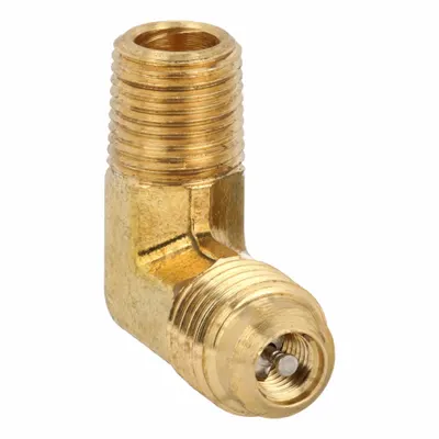 JB INDUSTRIES Access Valve: Access 1/4 in SAE, Line 1/8 in NPT Male, 3 1/4 in Lg - Single-Connection Access Elbows